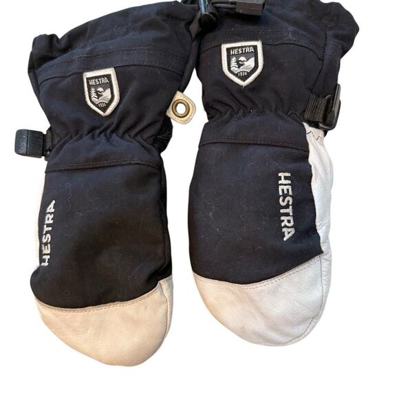 Hestra Junior Army Leather Heli Ski Mittens Size 6 Youth